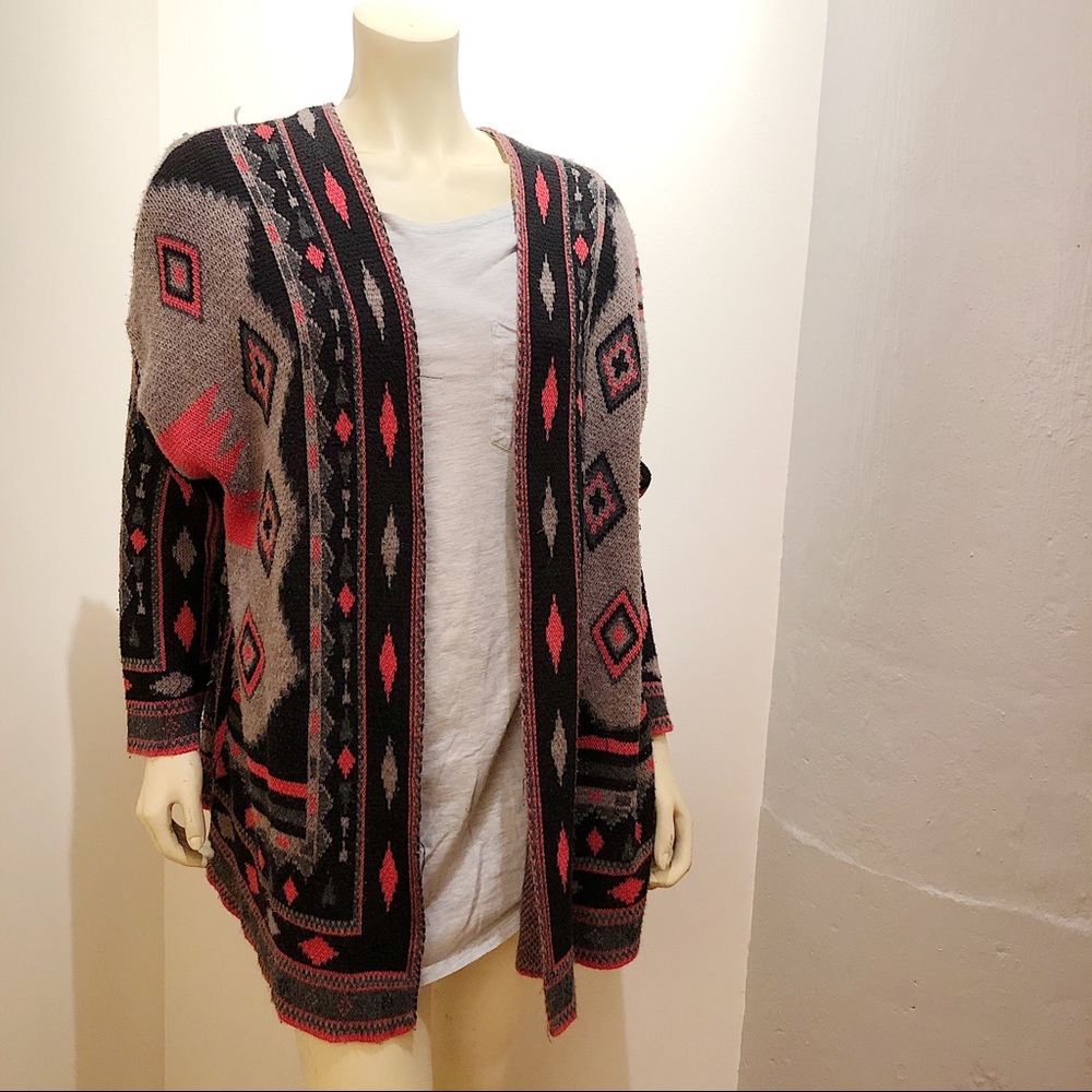 Aztec Drape Cardigan